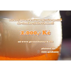 Dárkový poukaz 2000 - Pivní ochutnávka