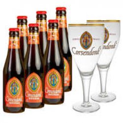 Pack 6 bières Corsendonk rousse + 2 verres - BienManger