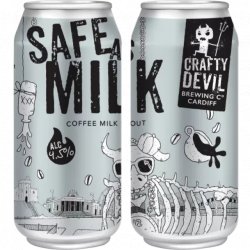 Crafty Devil Safe As Milk Coffee Milk Stout 4.5%ABV 440ml can - Stori Beer & Wine