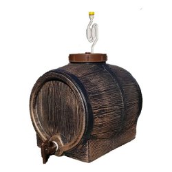 Fermentador Simil Barrica de Roble Plastico 30 lts Con Airlock, Canilla y Tapon de Goma. - IMP Cerveceros