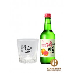 Rượu Jinro Soju Grapefruit 13% – Thùng 20 Chai  Chai 360ml - KoolBeer