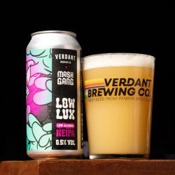 Mash Gang  Verdant collab  Low Lux  0.5%  Hazy pale  440ml - The Alcohol Free Co