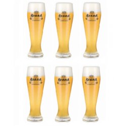 Brand weizen bierglazen  50 cl  6 stuks - Speciaalbierglazen.nl