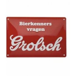 Grolsch Wandbord Bierkenners - Speciaalbierglazen.nl