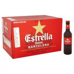 Estrella Damm Lager Beer 24 x 330ml Bottles - Liquor Library