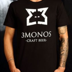3Monos Camiseta 3 Monos Negra (unisex) - 3Monos