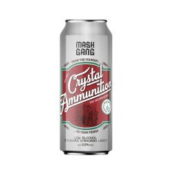 Mash Gang  CRYSTAL AMMUNITION  0.5%  AMERICAN STANDARD LAGER  440ML - The Alcohol Free Co