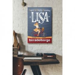 Targa in metallo  logo LISA - Birra del Borgo