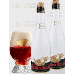 Gulden Draak - PACK 1 copa huevo de dragón - y 2 botellas Gulden Draak 75 cl - Cervezas Diferentes