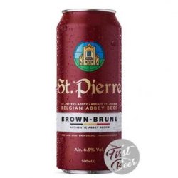 Bia St. Pierre Brune 6.5% – Lon 500ml – Thùng 24 Lon - First Beer – Bia Nhập Khẩu Giá Sỉ