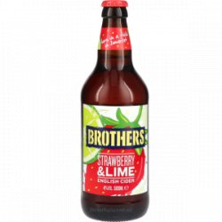 Brothers Premium Cider Strawberry & Lime - Drankgigant.nl