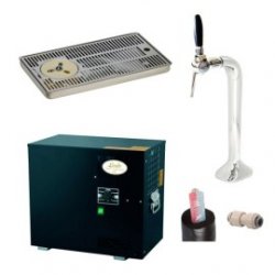 Pack preinstalado enfriador AS - 40 + columna con 1 grifo + bandeja con mojacopas - Todocerveza