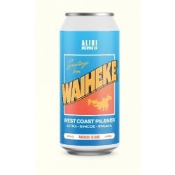 Alibi Brewing Greetings from Waiheke Vol. 3 West Coast Pilsner 440mL - The Hamilton Beer & Wine Co