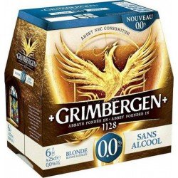 Grimbergen BiÃre blonde 0.0Â° sans alcool 25cl (pack de 6) - Selfdrinks