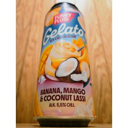 Funky Fluid Gelato: Banana, Mango & Coconut Lassi