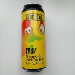 Raduga Fruit Love Mango& Lychee IPA - 500ml - 5,8% - GUN Speciaalbieren