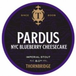 Thornbridge Pardus NYC Blueberry Cheesecake (Keg) - Pivovar