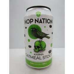 Hop Nation Karma Stout 5% 355ml - Grape & Grain