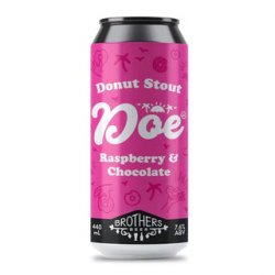 Brothers Beer Doe Donut Raspberry & Chocolate Donut Stout 440ml - The Beer Cellar