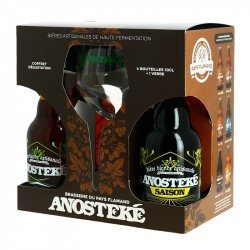 Coffret Bière ANOSTEKE 4 X 33 cl + 1 Verre - Calais Vins