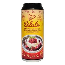 Funky Fluid Gelato: Raspberry, Strawberry & Sour Cherry Pana Cotta