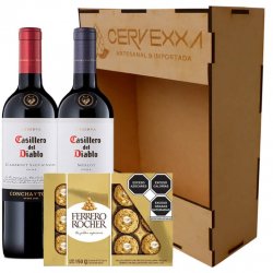 Casillero del Diablo, Chocolates Ferrero Rocher + Caja Cerveza Artesanal - Cervexxa