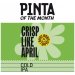 PINTA OF THE MONTH CRISP LIKE APRIL Cold IPA 5% 0,5L PINTA OF THE MONTH CRISP LIKE APRIL Cold IPA 5% 0,5L