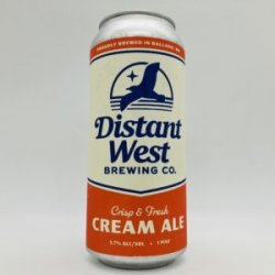 Distant West Cream Ale Can - Bottleworks