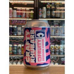 Crafty Apple  Rhubarb Session Cider  330ml Can - Clapton Craft