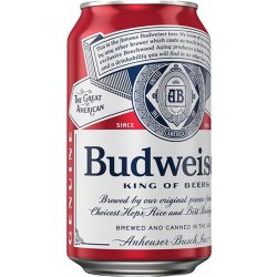 Budweiser Lager 5% - 35.5 cl Dose - Bieronlineshop