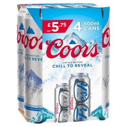 Coors Light 4X500ml (Price Marked £5.75) - Fountainhall Wines