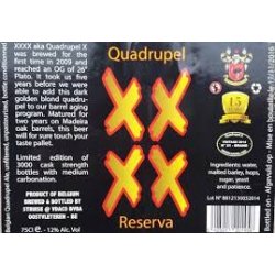 XXXX Quadrupel Reserva, De Struise Brouwers - Nisha Craft