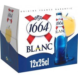 Kronenbourg KRON 1664 BLANC 12X25cl (pack de 12) - Selfdrinks
