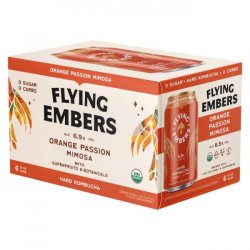 Flying Embers Hard Kombucha Orange Passion Mimosa 6 pack 12 oz. - Petite Cellars