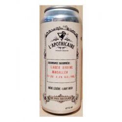 L'Apothicaire Lager Avoine Macallen - Broue Ha Ha