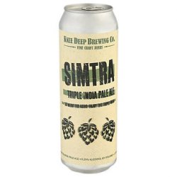 Knee Deep Simtra Triple IPA 567ml BB 060423 - The Beer Cellar