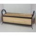 JARDINIERE EN BOIS + METAL NOIR PIED 31x10x12 JARDINIERE EN BOIS + METAL NOIR PIED 31x10x12