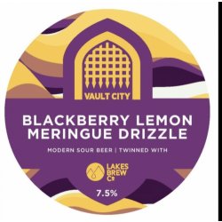 - 1 litre of Draught Beer - Vault City Blackberry, Lemon, Meringue Drizzle Sour (7.5%) (Local Delivery Only) - Indiebeer