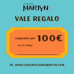 VALE REGALO 100€ - Las Cervezas de Martyn