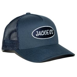 Jackie O’s Navy Embroidered Patch Mesh Hat - Jackie O’s Brewery