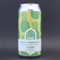 Vault City  Pomona Island - Bru-1 Pineapple Sour - 6.5% (440ml) - Ghost Whale