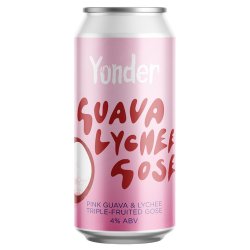 Yonder Guava Lychee Gose Triple Fruited Sour 440ml (4%) - Indiebeer