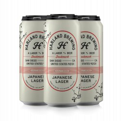 Harland Japanese Lager 16oz can 4pk - Bine & Vine